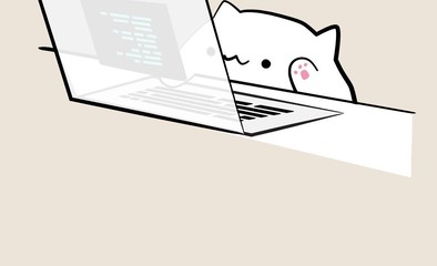 HTML5 SVG 卡通猫敲键盘 打造趣味电脑动画